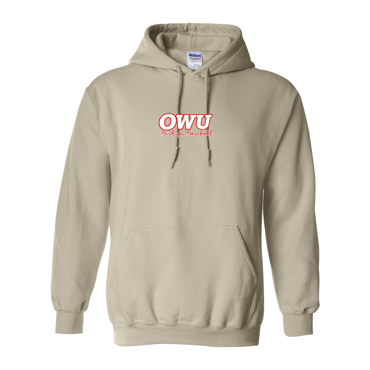 Adult Unisex OWU Script Bishops Baseball Graphic Hoodie - Ohio Wesleyan University