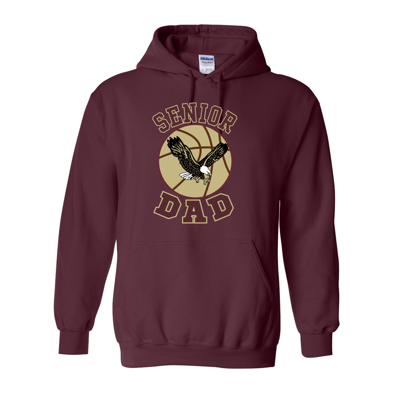 Adult Unisex Senior Basketball Dad Graphic Hoodie