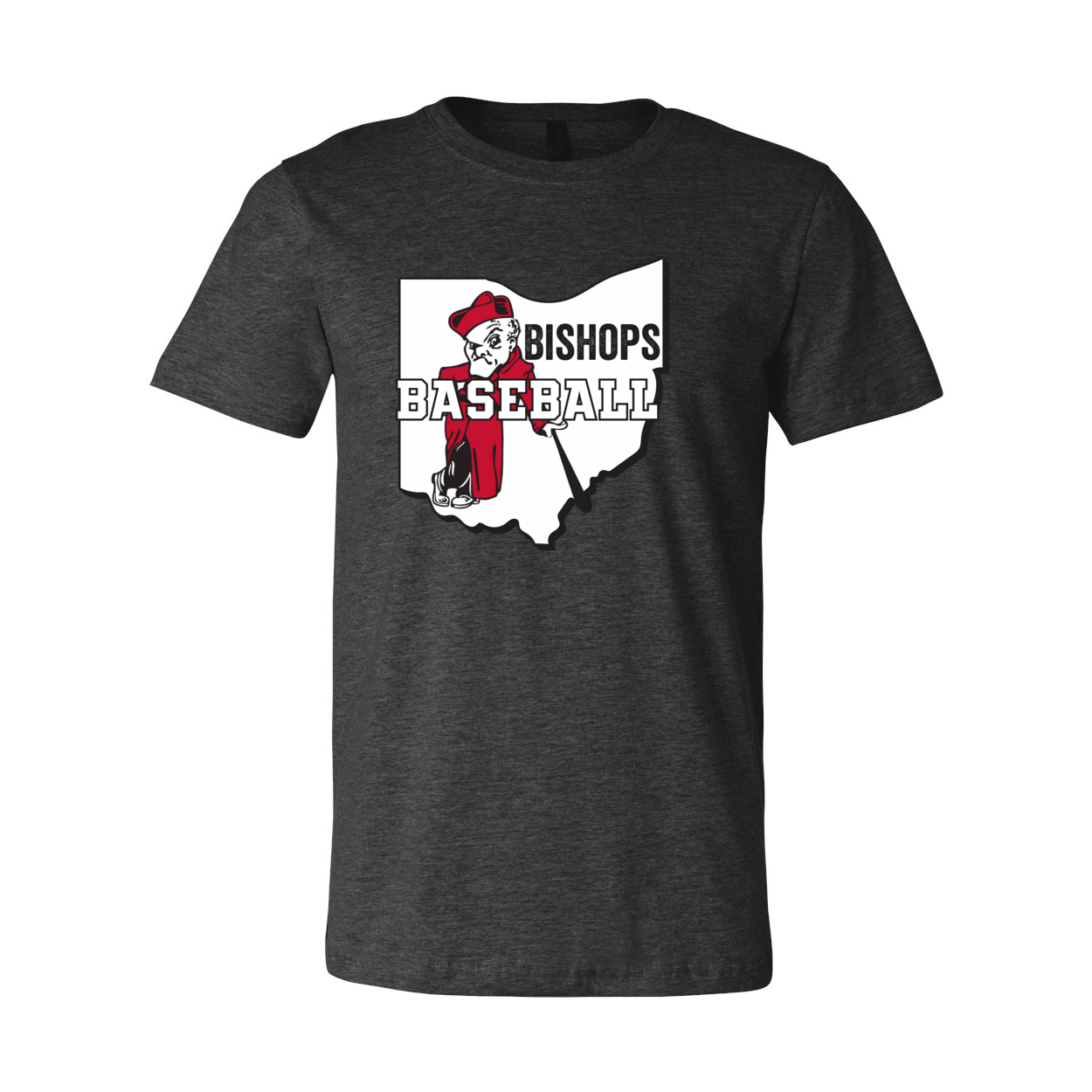 Adult Unisex Ohio Battling Bishops Baseball Graphic Short Sleeve Soft Tee - Ohio Wesleyan University