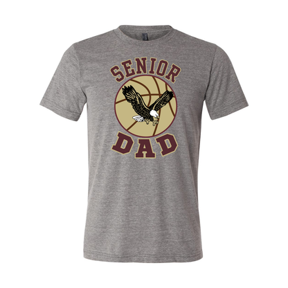 Adult Unisex Super Soft Senior Basketball Dad Short Sleeve Graphic Tee