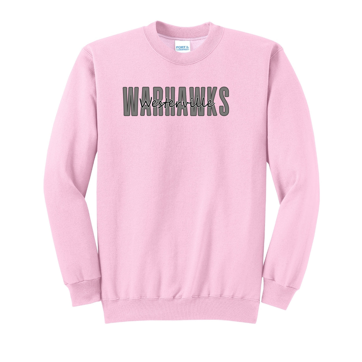 Adult Unisex Westerville Central Warhawks Spirit Script Graphic Easy Sweatshirt