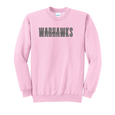 Adult Unisex Westerville Central Warhawks Spirit Script Graphic Easy Sweatshirt