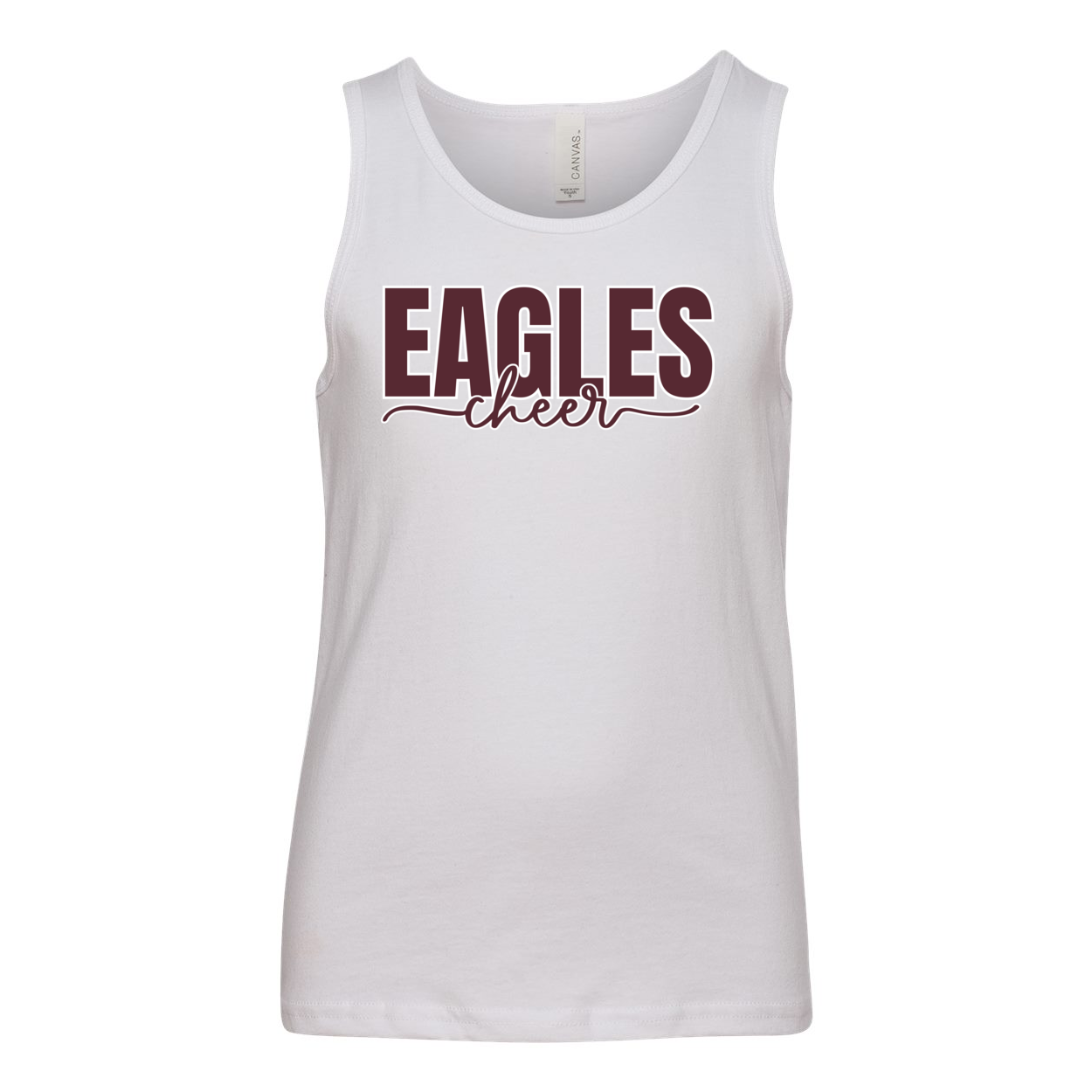 Youth Cheer Words with Back Graphic Tank - New Albany Eagles