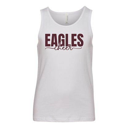 Youth Cheer Words with Back Graphic Tank - New Albany Eagles