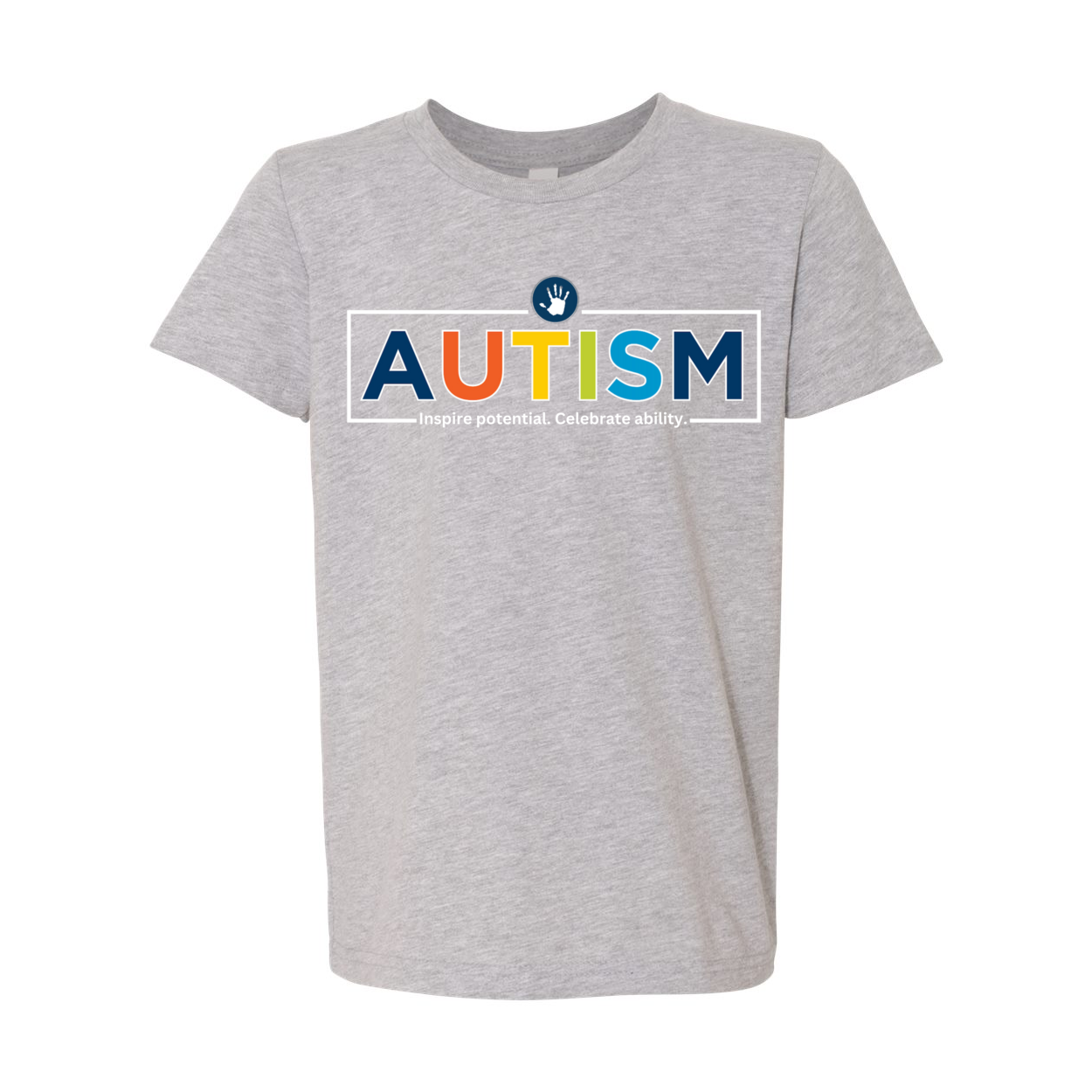 Youth "Autism Inspire Potential Celebrate Ability" Bridgeway Graphic Short Sleeve Tee