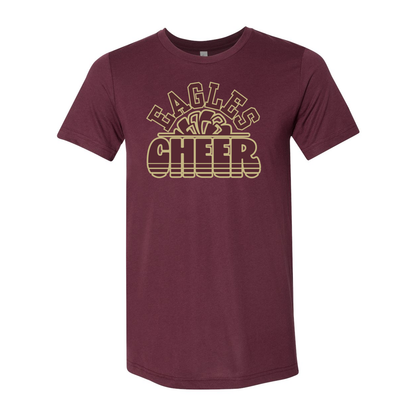 Adult Unisex Super Soft Eagles Cheer Short Sleeve Graphic Tee - New Albany Eagles