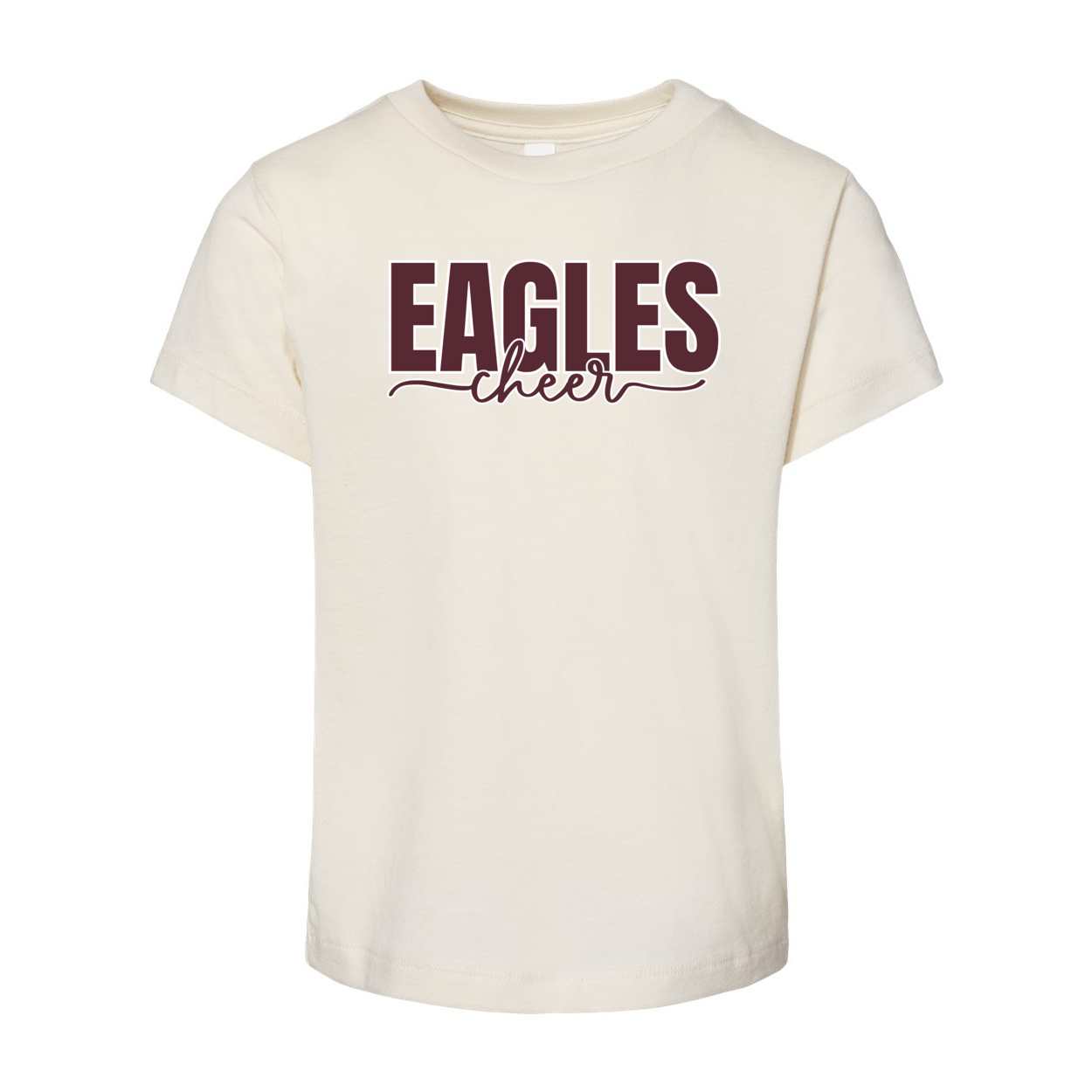 Toddler Cheer Words with Back Graphic Short Sleeve Graphic Tee - New Albany Eagles