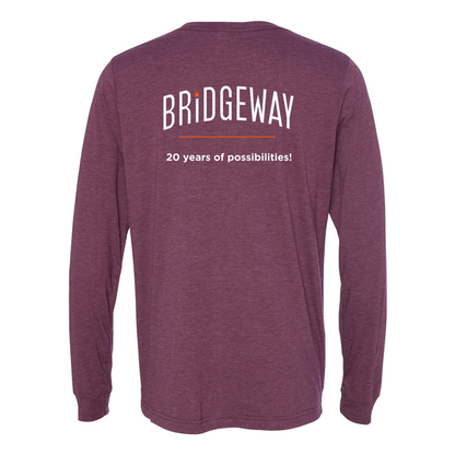 Adult Unisex "Realize Possibilities Support Independence" Bridgeway Graphic Long Sleeve