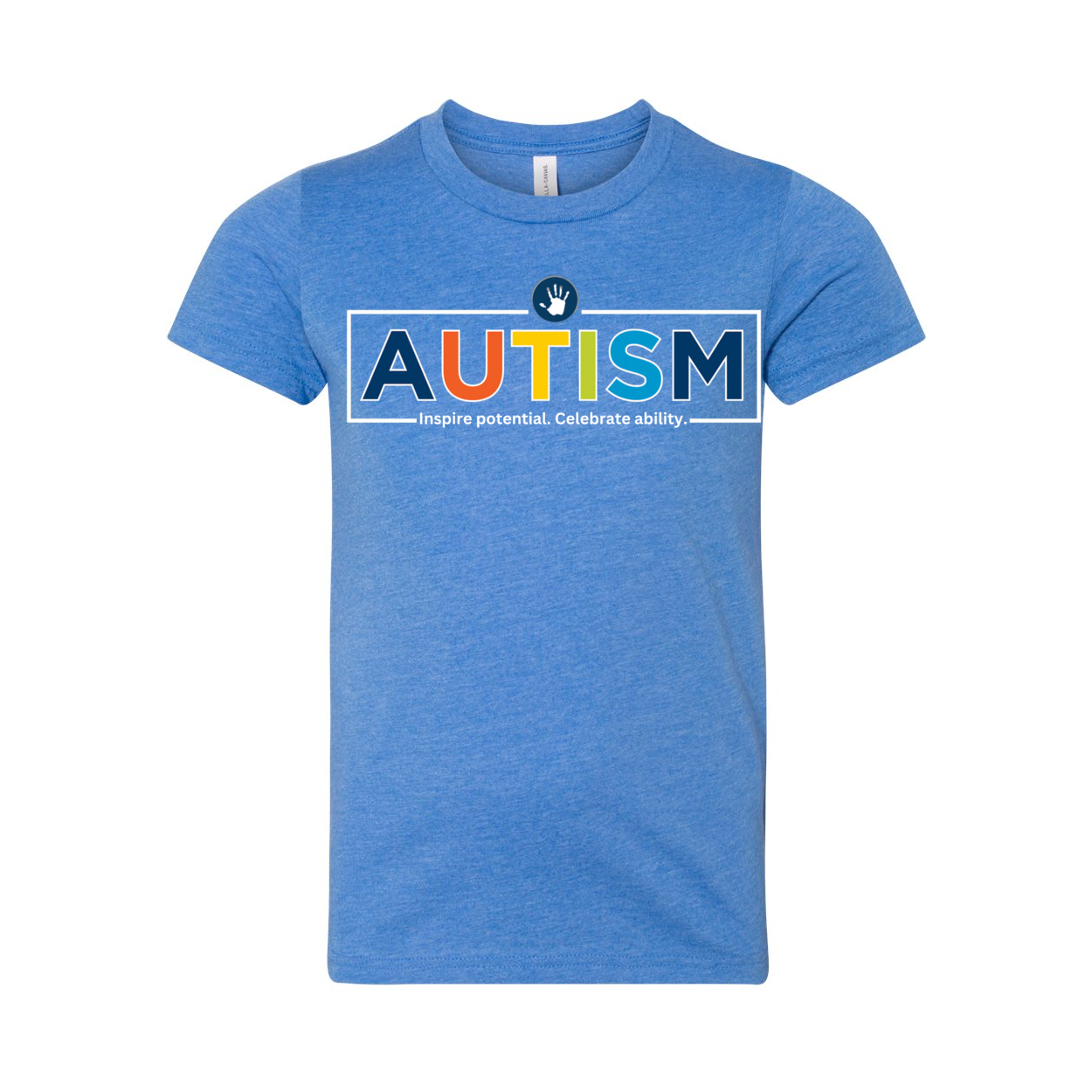 Youth "Autism Inspire Potential Celebrate Ability" Bridgeway Graphic Short Sleeve Tee