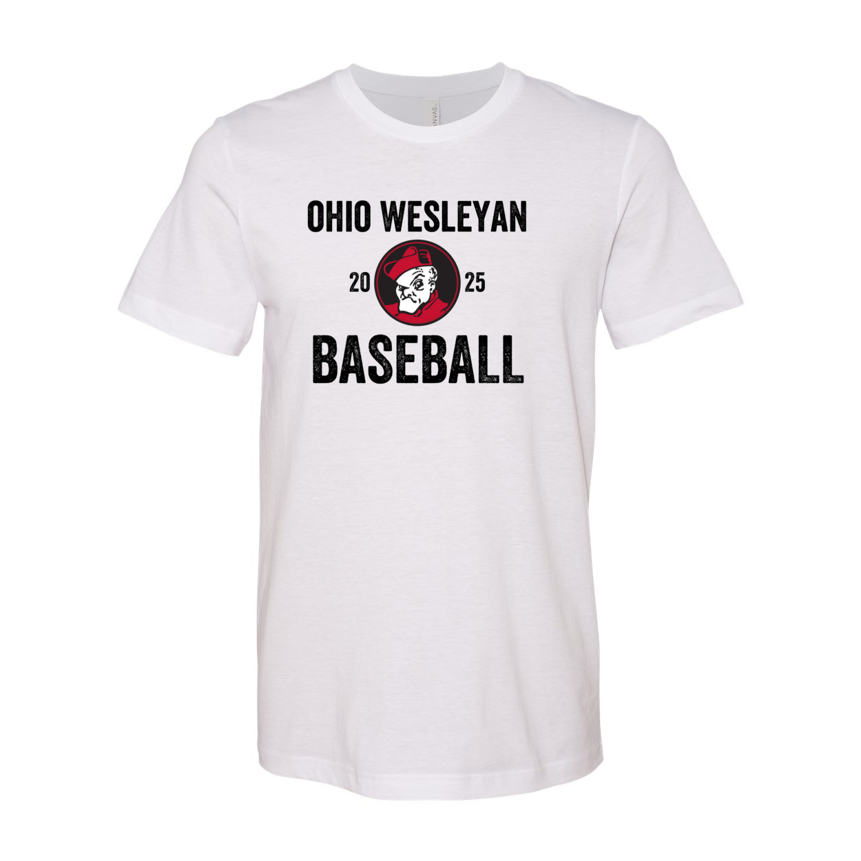 Adult Unisex OWU 2025 Baseball Graphic Short Sleeve Soft Tee - Ohio Wesleyan University