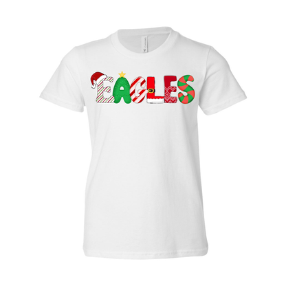 Youth Eagles Fun & Festive Holiday Graphic Short Sleeve Soft Tee