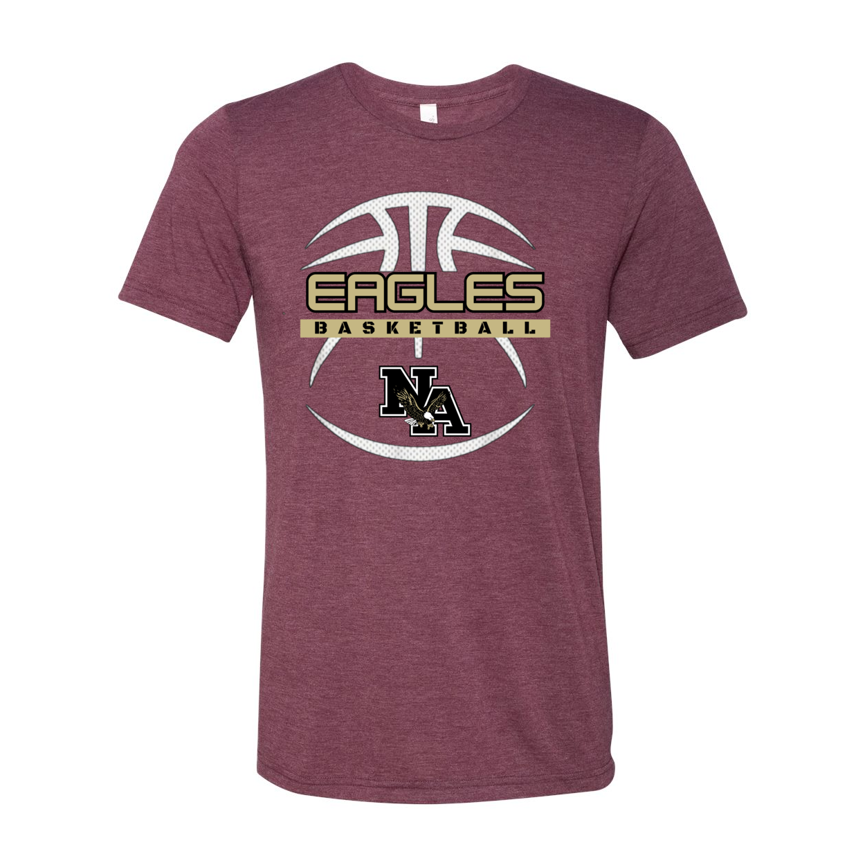 Adult Unisex Super Soft Eagles Fast-Break Basketball Short Sleeve Graphic Tee