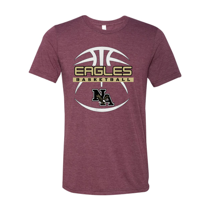 Adult Unisex Super Soft Eagles Fast-Break Basketball Short Sleeve Graphic Tee