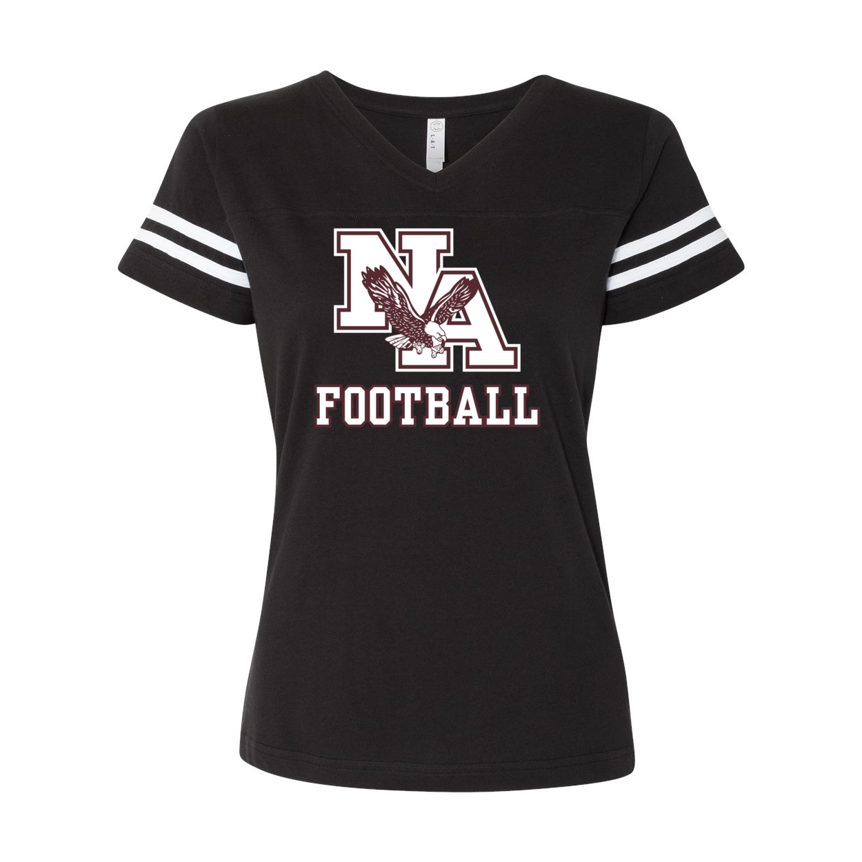 Women's Classic Logo Football Graphic Short Sleeve Football Ringer Tee