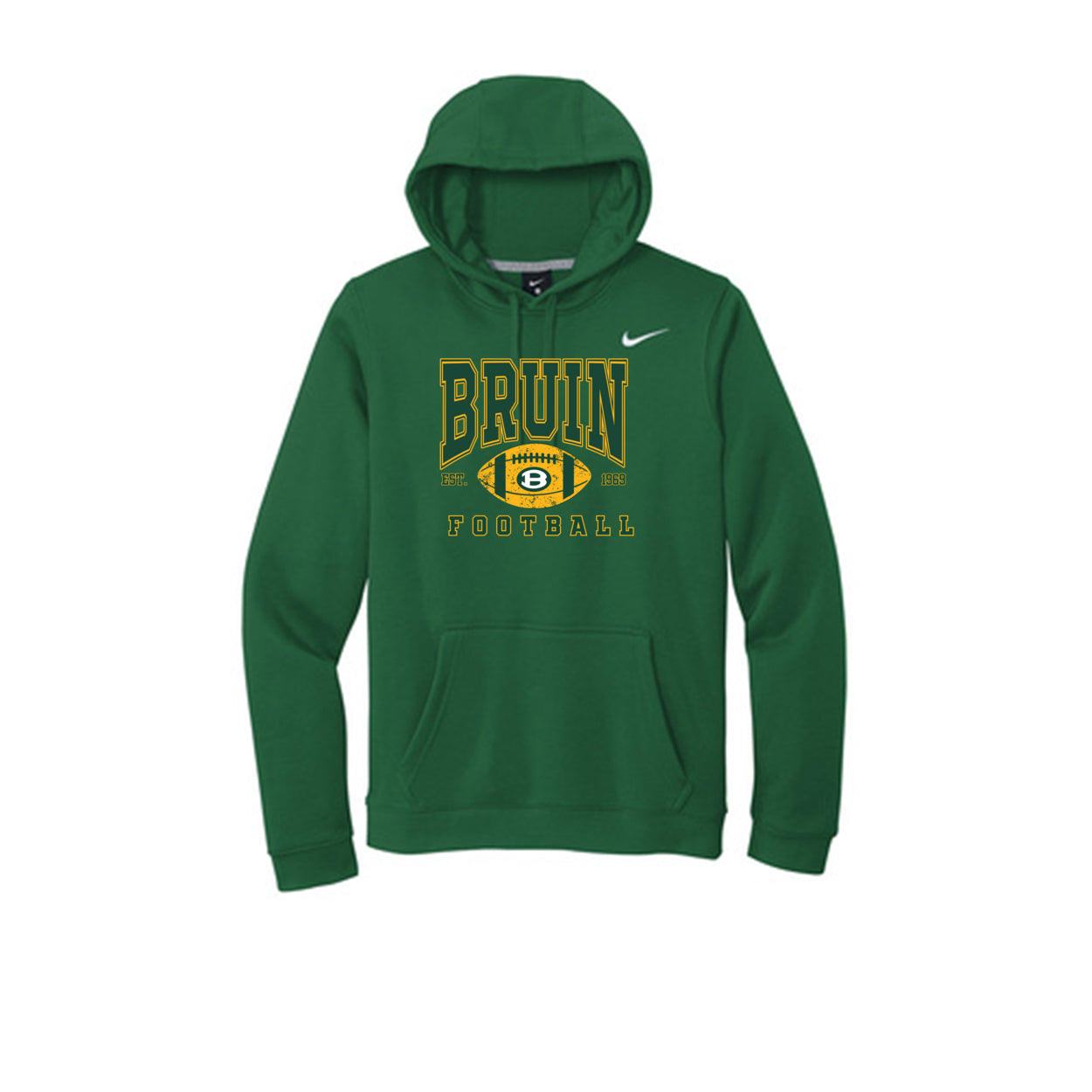 Adult Unisex Nike Bruin Football Heritage Graphic Club Fleece Hoodie