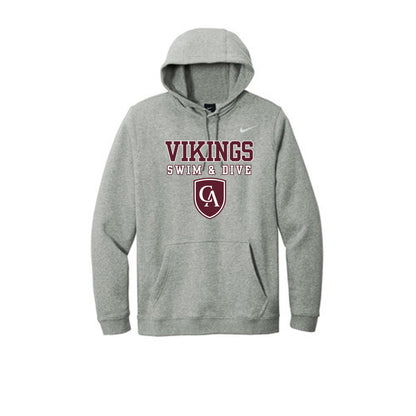 Adult Unisex Columbus Academy Vikings Swim & Dive Graphic Nike Club Fleece Hoodie