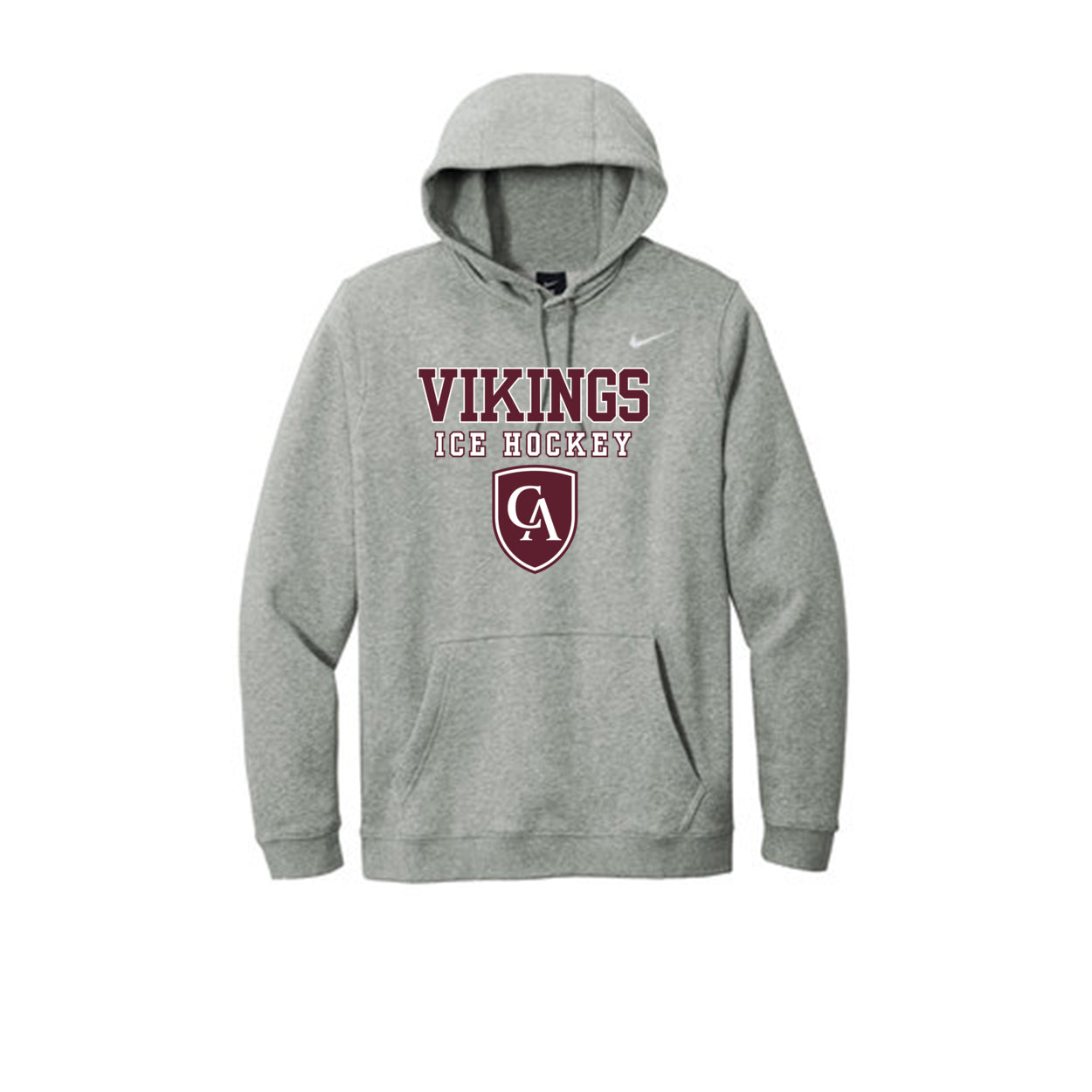 Adult Unisex Columbus Academy Vikings Ice Hockey Graphic Nike Club Fleece Hoodie