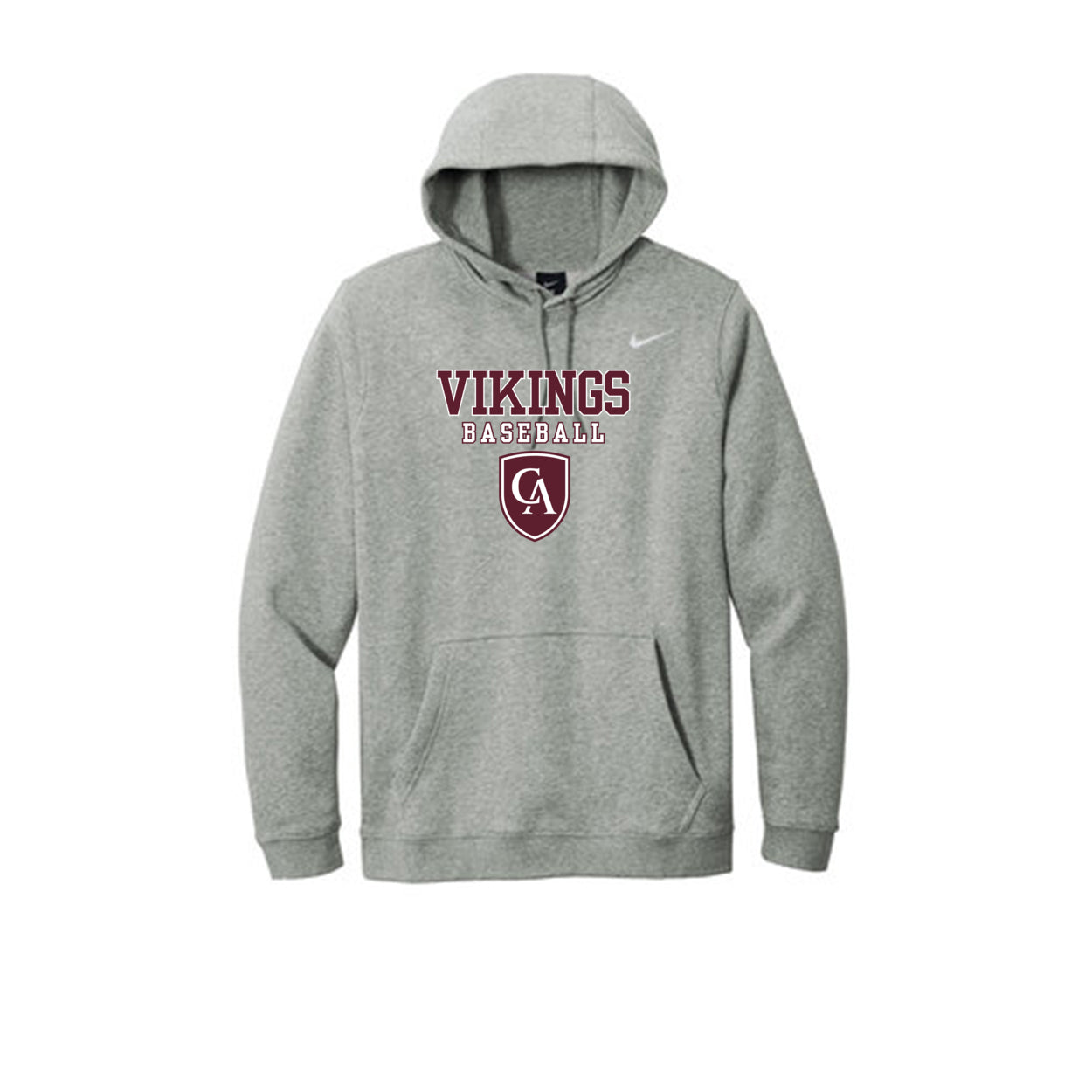Adult Unisex Columbus Academy Vikings Baseball Graphic Nike Club Fleece Hoodie