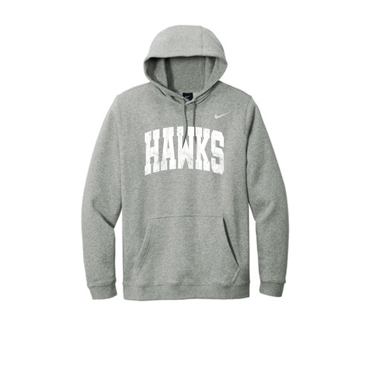 Adult Unisex Westerville Central Distressed Oversized Hawks Graphic Nike Club Fleece Hoodie