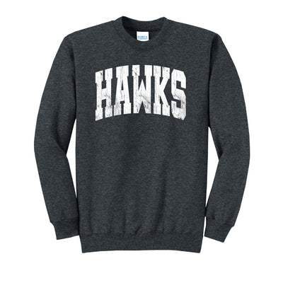 Adult Unisex Westerville Central Distressed Oversized Hawks Graphic Easy Sweatshirt