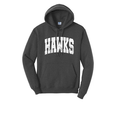 Adult Unisex Westerville Central Distressed Oversized Hawks Graphic Easy Hoodie