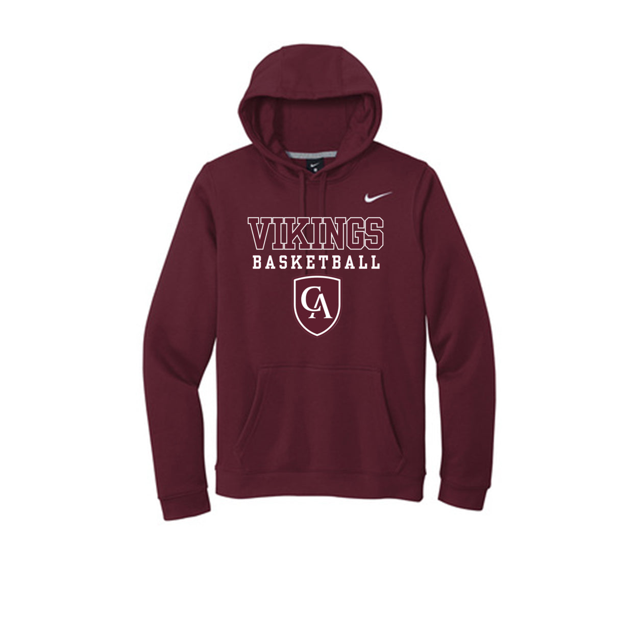 Adult Unisex Columbus Academy Vikings Basketball Graphic Nike Club Fleece Hoodie