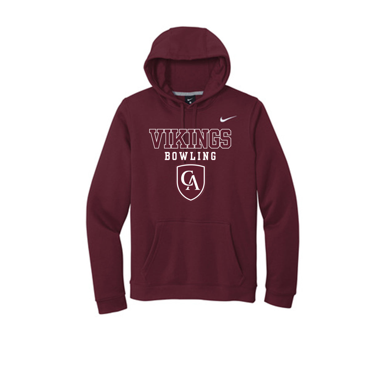 Adult Unisex Columbus Academy Vikings Bowling Graphic Nike Club Fleece Hoodie