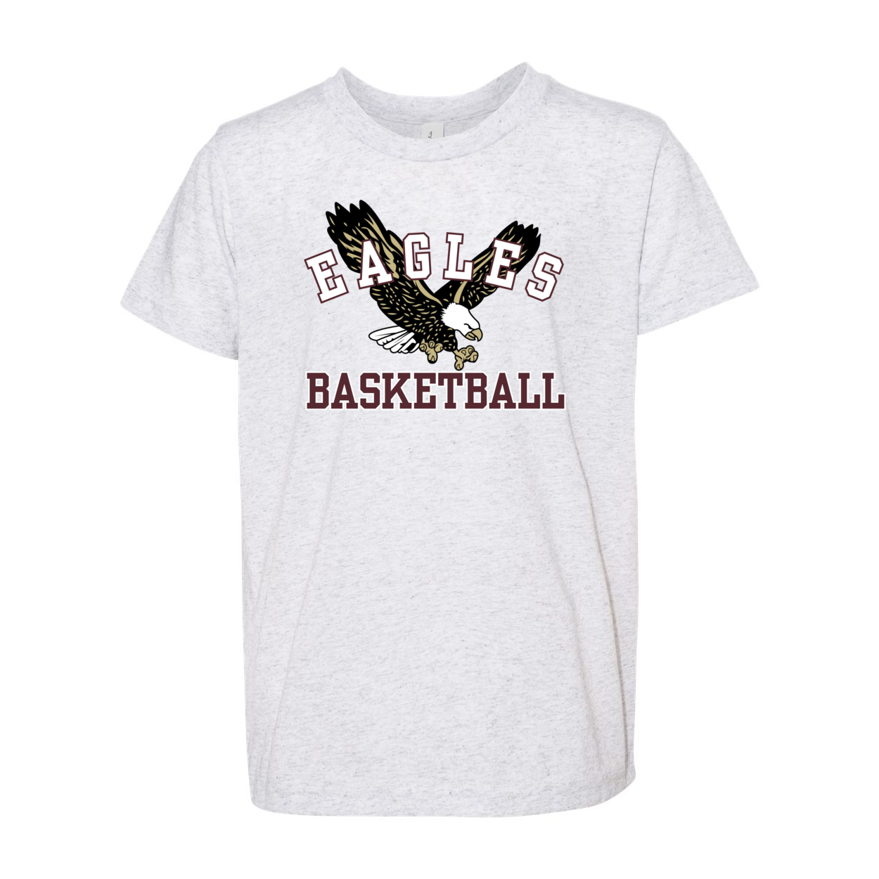 Youth Super Soft Flying Basketball Eagle Short Sleeve Graphic Tee