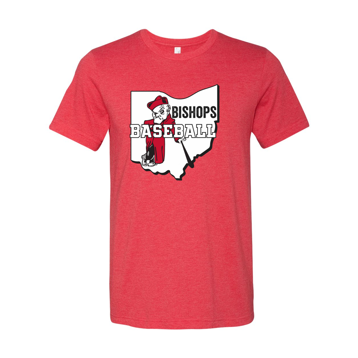 Adult Unisex Ohio Battling Bishops Baseball Graphic Short Sleeve Soft Tee - Ohio Wesleyan University