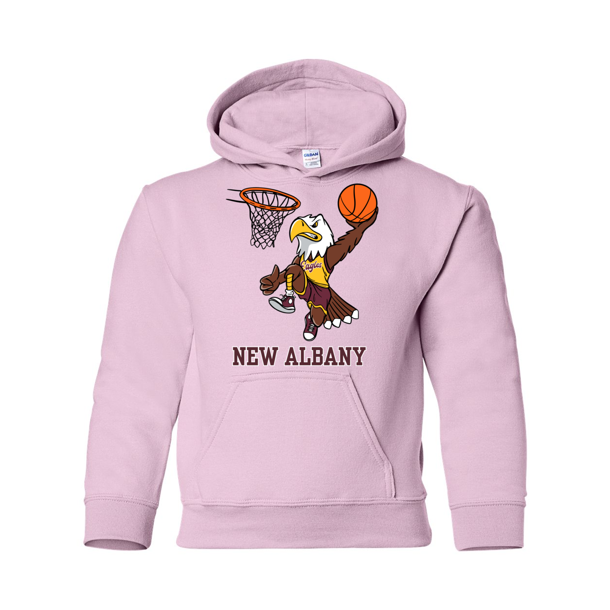 Youth Vintage Dunking Eagle Graphic Hoodie