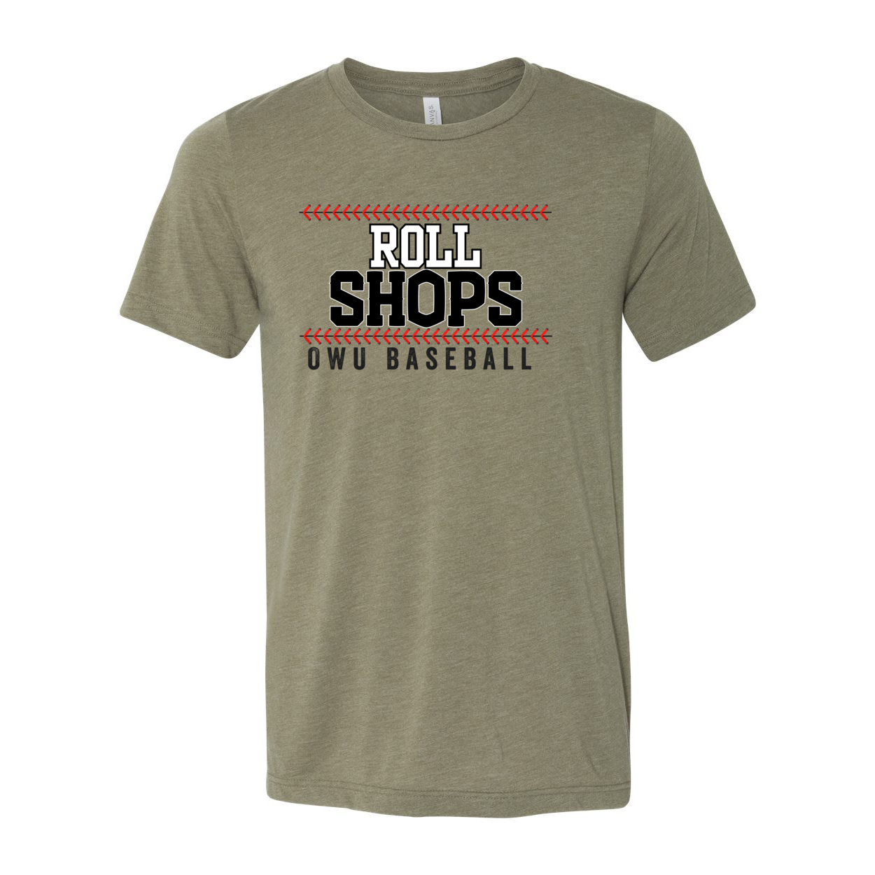 Adult Unisex OWU Roll Shops Baseball Graphic Short Sleeve Soft Tee - Ohio Wesleyan University