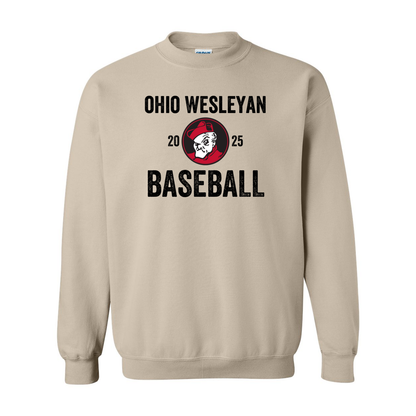 Adult Unisex OWU 2025 Baseball Graphic Sweatshirt - Ohio Wesleyan University