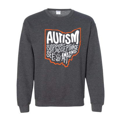 Adult Unisex "Autism See The Amazing" Bridgeway Graphic Crewneck Sweatshirt