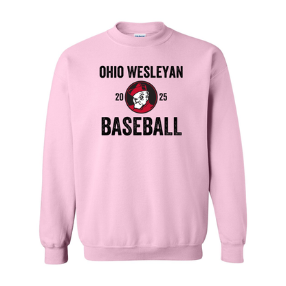 Adult Unisex OWU 2025 Baseball Graphic Sweatshirt - Ohio Wesleyan University