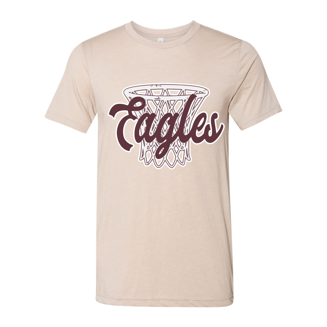 Adult Unisex Super Soft Vintage Eagles Hoops Basketball Short Sleeve Graphic Tee