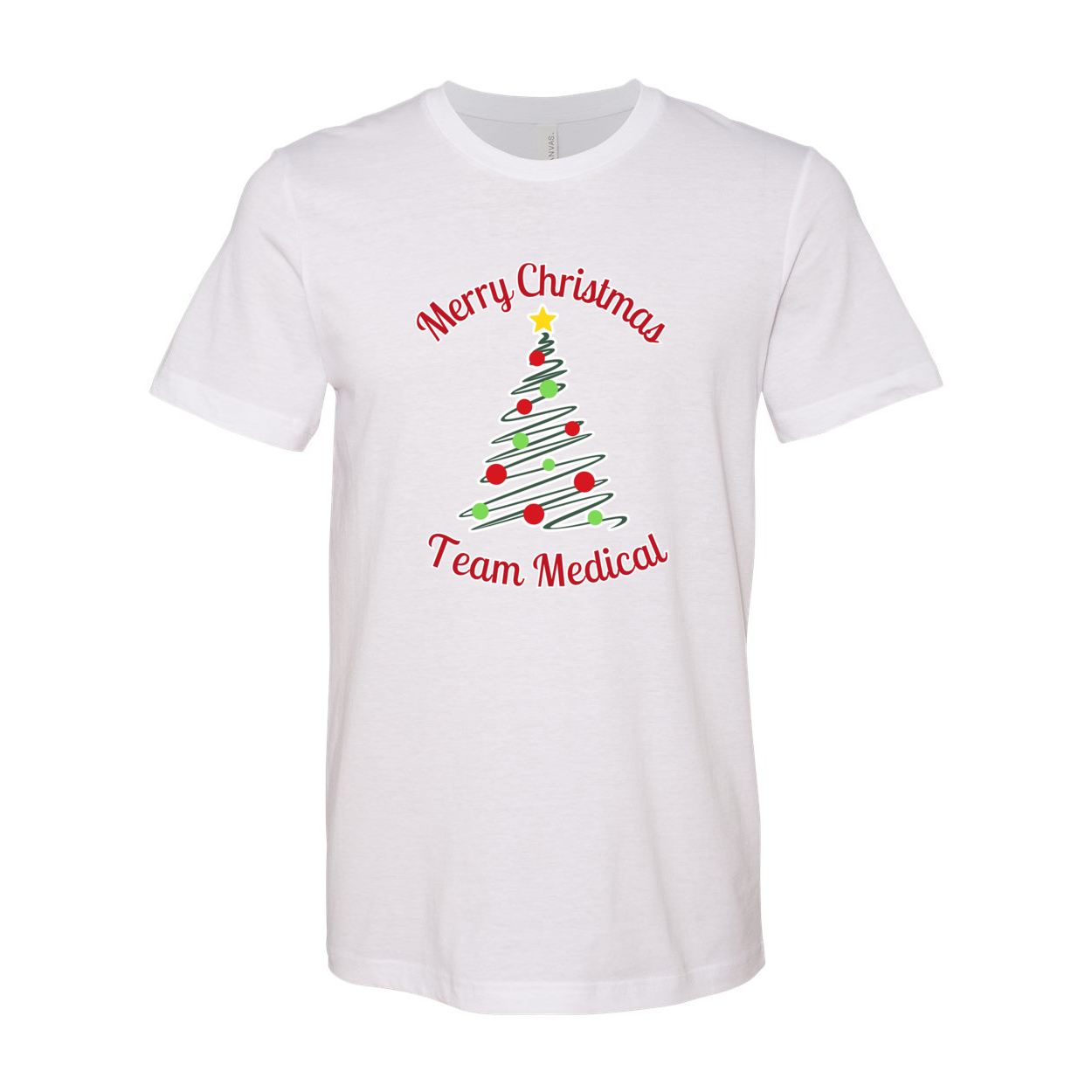 Adult Unisex Ultra Soft Team Medical Christmas Graphic Short Sleeve Tee