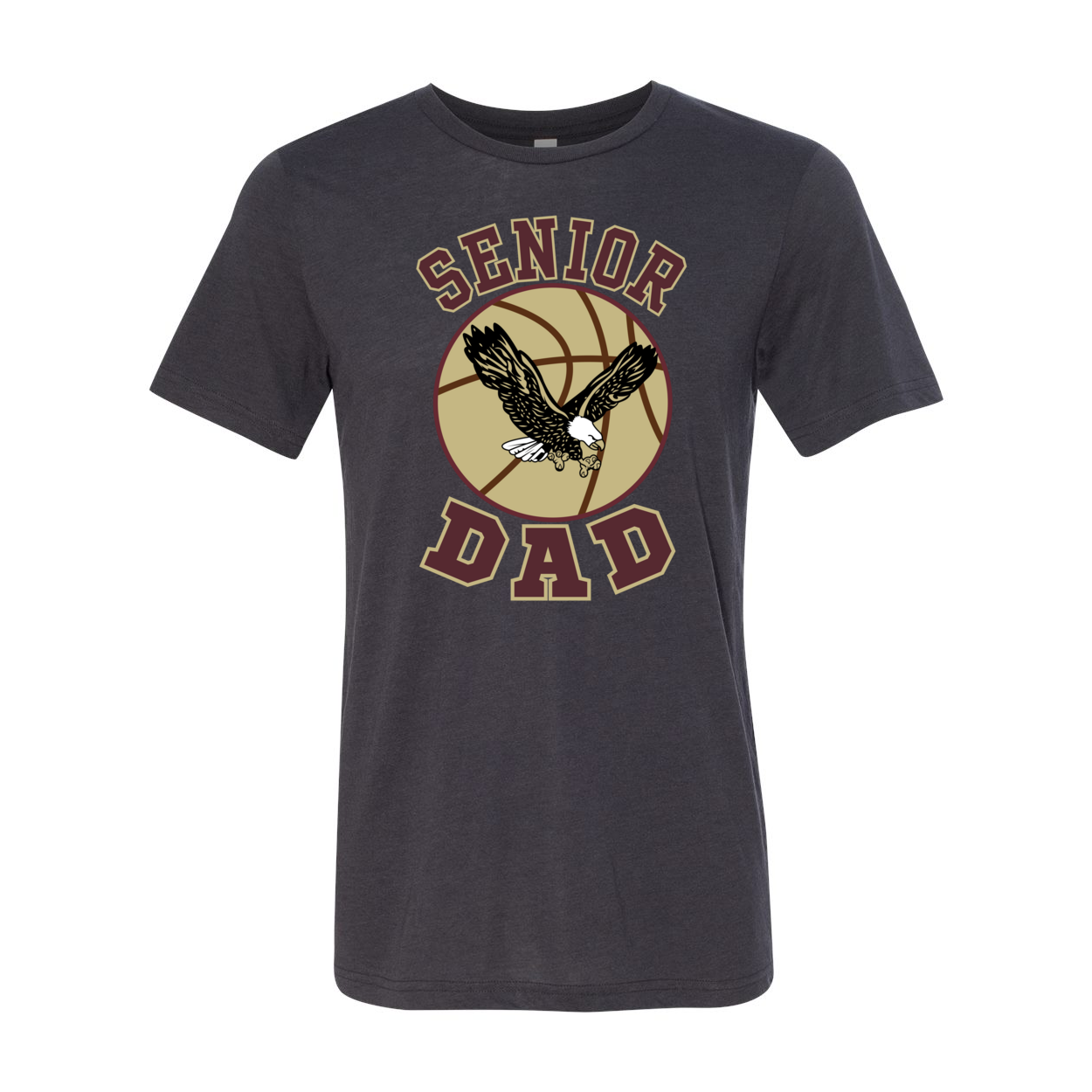 Adult Unisex Super Soft Senior Basketball Dad Short Sleeve Graphic Tee