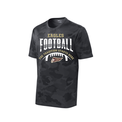 Youth Camo Tackle Football Tradition Competitor Performance Short Sleeve Graphic Tee