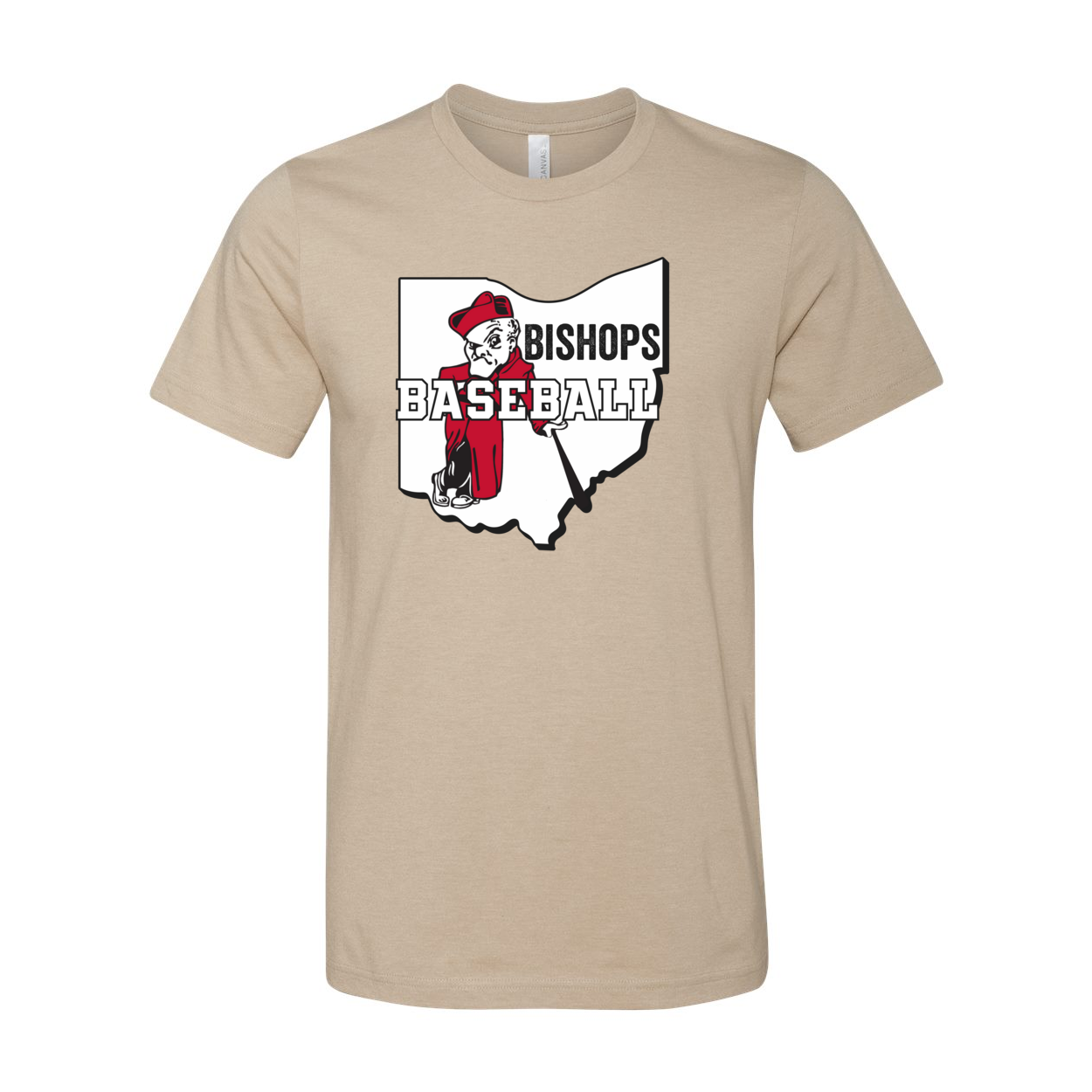 Adult Unisex Ohio Battling Bishops Baseball Graphic Short Sleeve Soft Tee - Ohio Wesleyan University