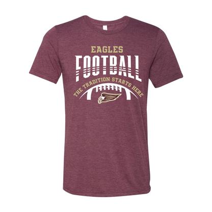 Adult Unisex Super Soft Tackle Football Tradition Short Sleeve Graphic Tee