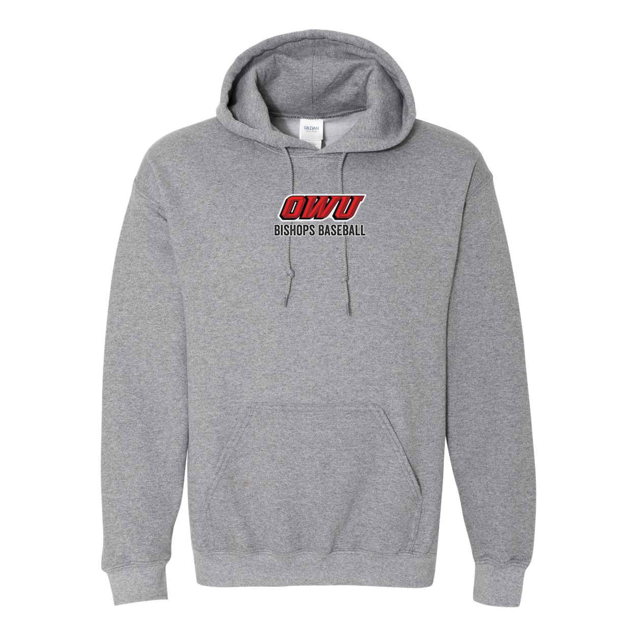 Adult Unisex Classic OWU Bishops Baseball Graphic Hoodie - Ohio Wesleyan University