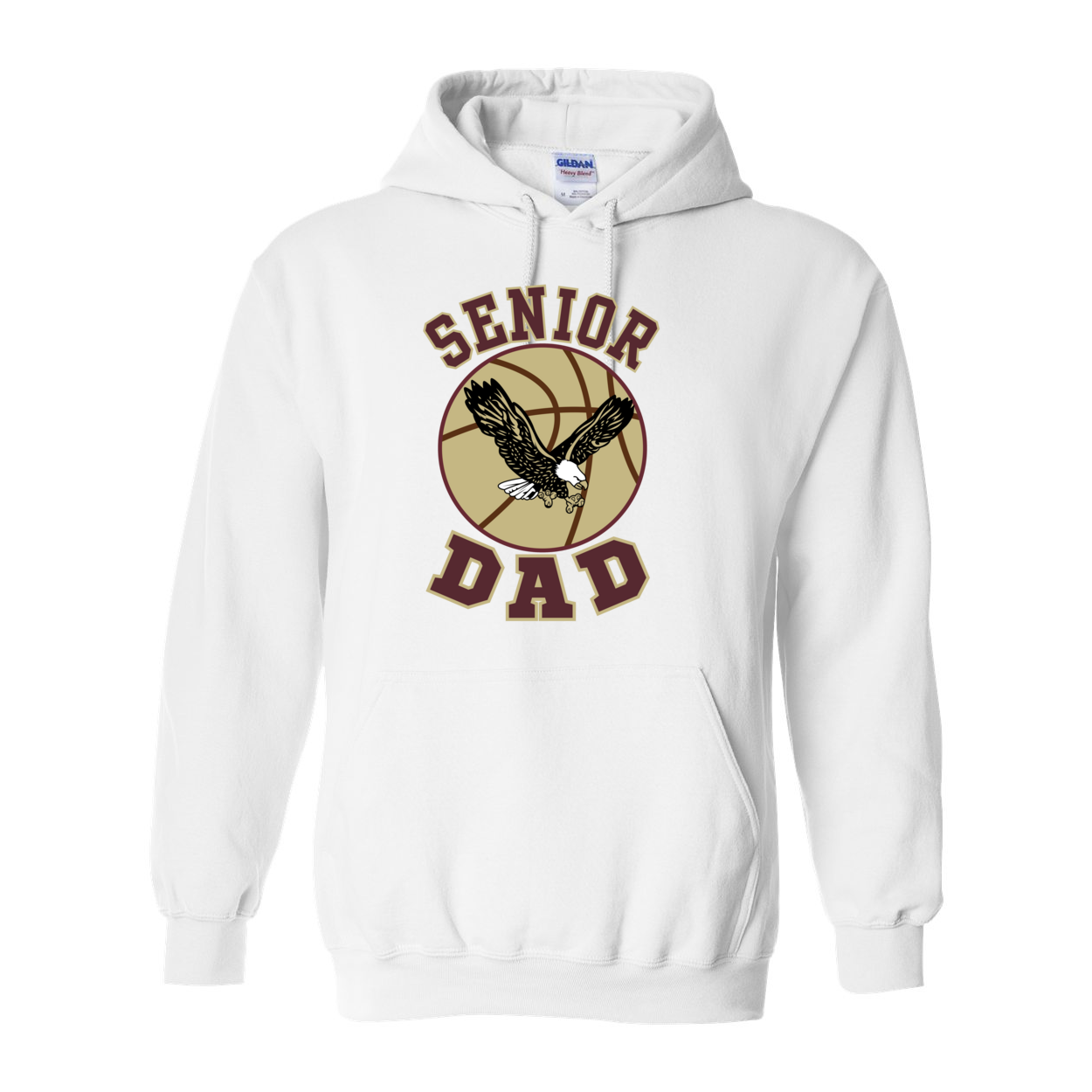 Adult Unisex Senior Basketball Dad Graphic Hoodie