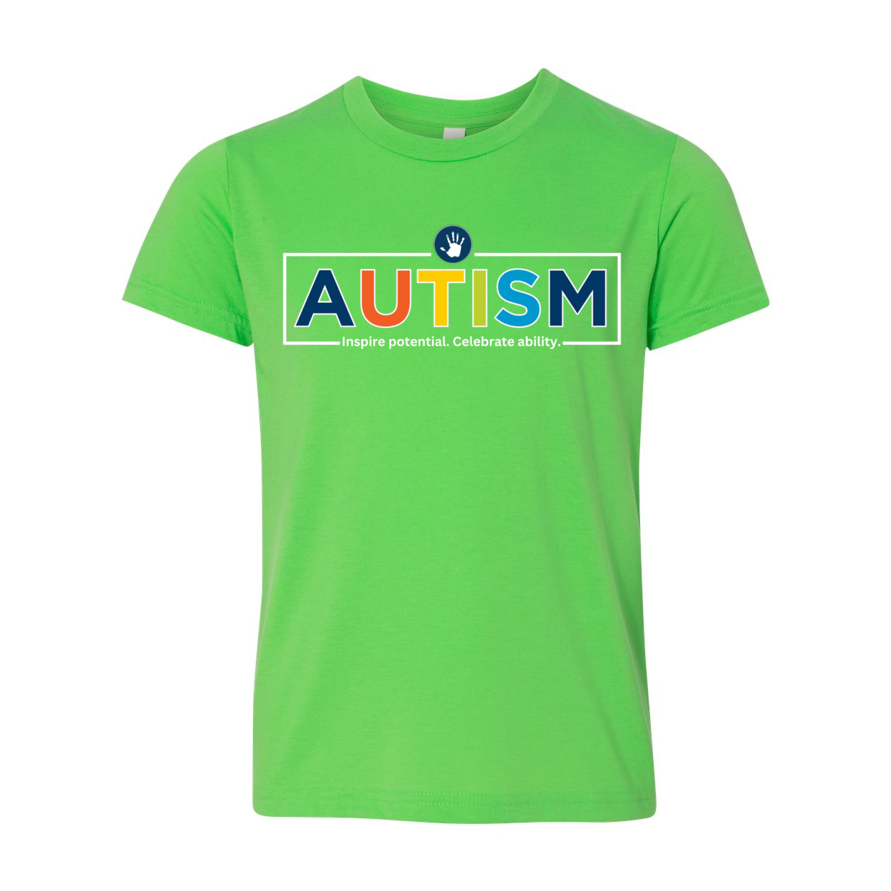 Youth "Autism Inspire Potential Celebrate Ability" Bridgeway Graphic Short Sleeve Tee