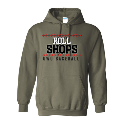 Adult Unisex OWU Roll Shops Baseball Graphic Hoodie - Ohio Wesleyan University
