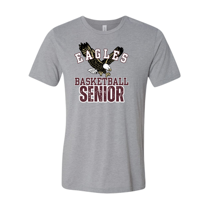 Adult Unisex Super Soft Flying Eagle Basketball Senior Short Sleeve Graphic Tee