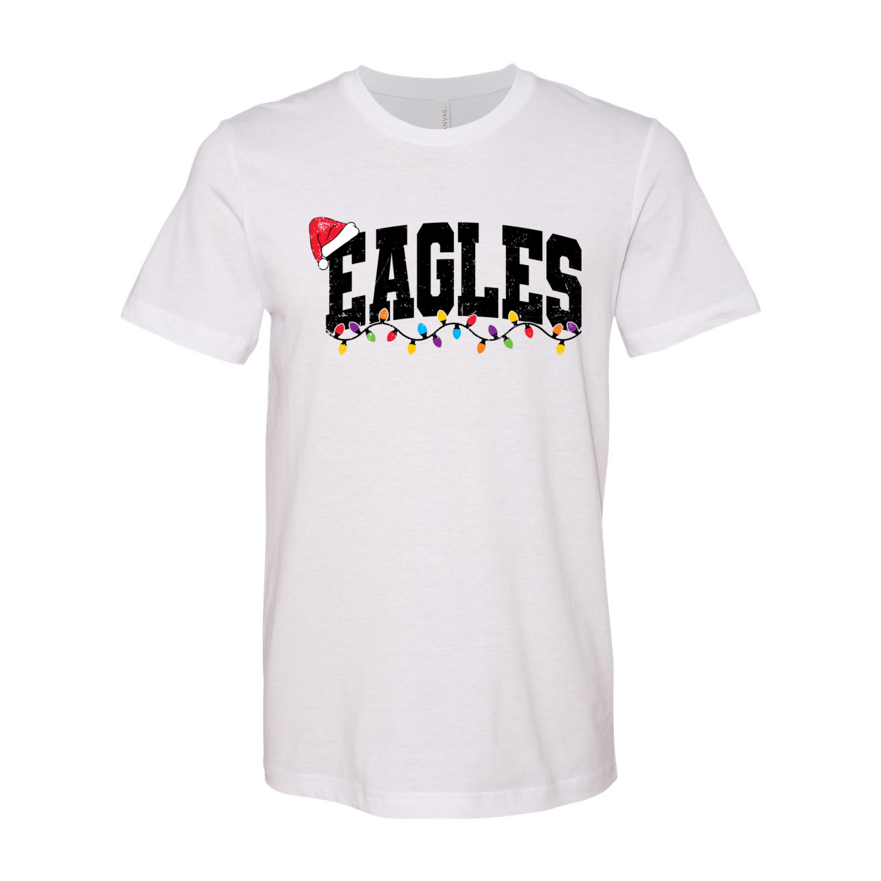 Adult Unisex Lit Up Eagles Graphic Short Sleeve Soft Tee