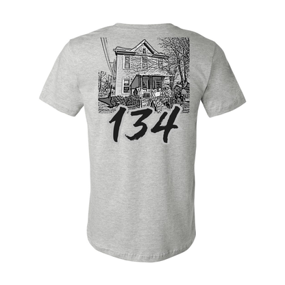 Adult Unisex OWU 134 Baseball House Graphic Short Sleeve Soft Tee - Ohio Wesleyan University