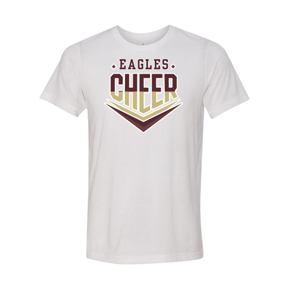 Adult Unisex Super Soft Eagles Maroon & Gold Cheer Short Sleeve Graphic Tee - New Albany Eagles