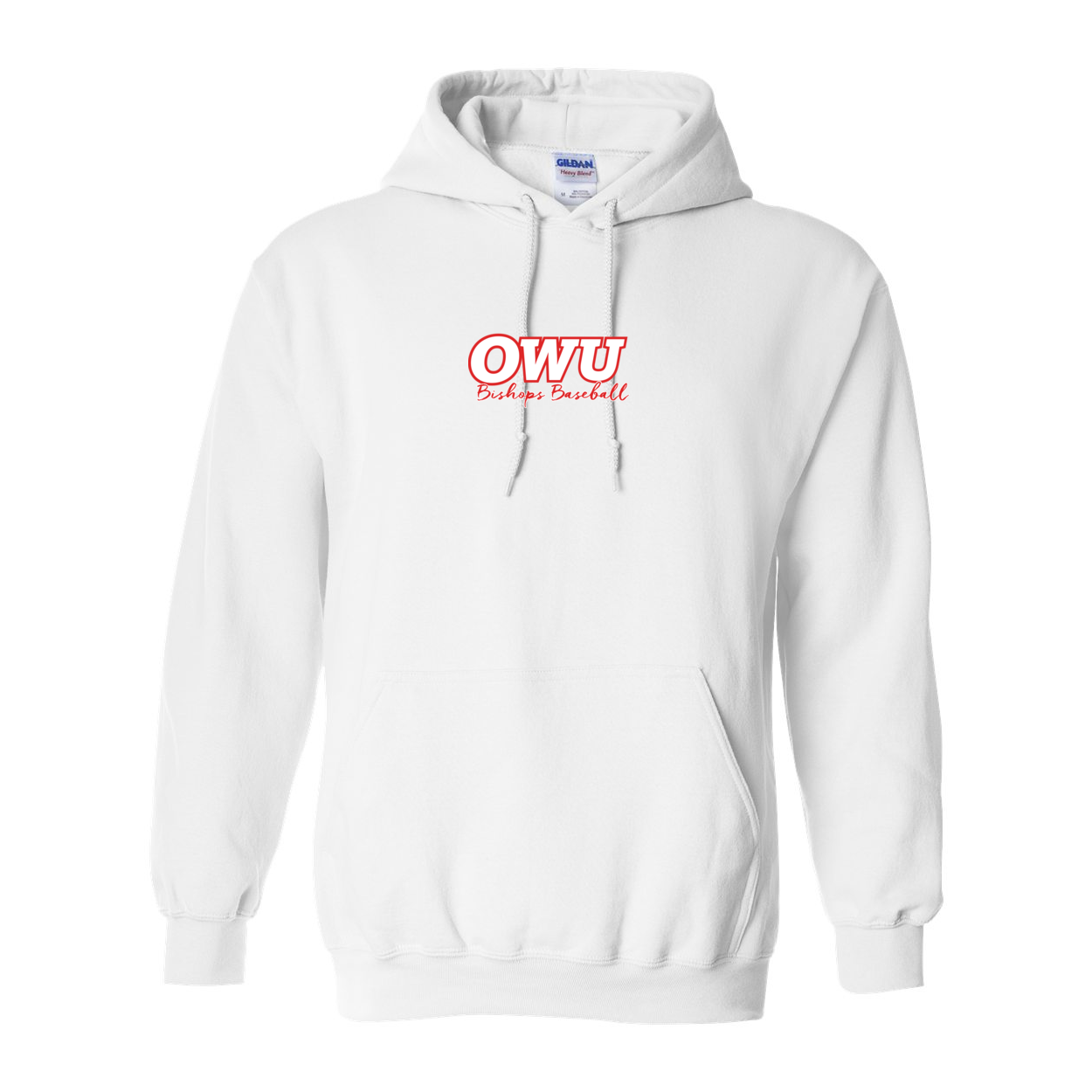 Adult Unisex OWU Script Bishops Baseball Graphic Hoodie - Ohio Wesleyan University