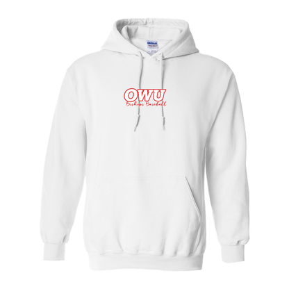 Adult Unisex OWU Script Bishops Baseball Graphic Hoodie - Ohio Wesleyan University